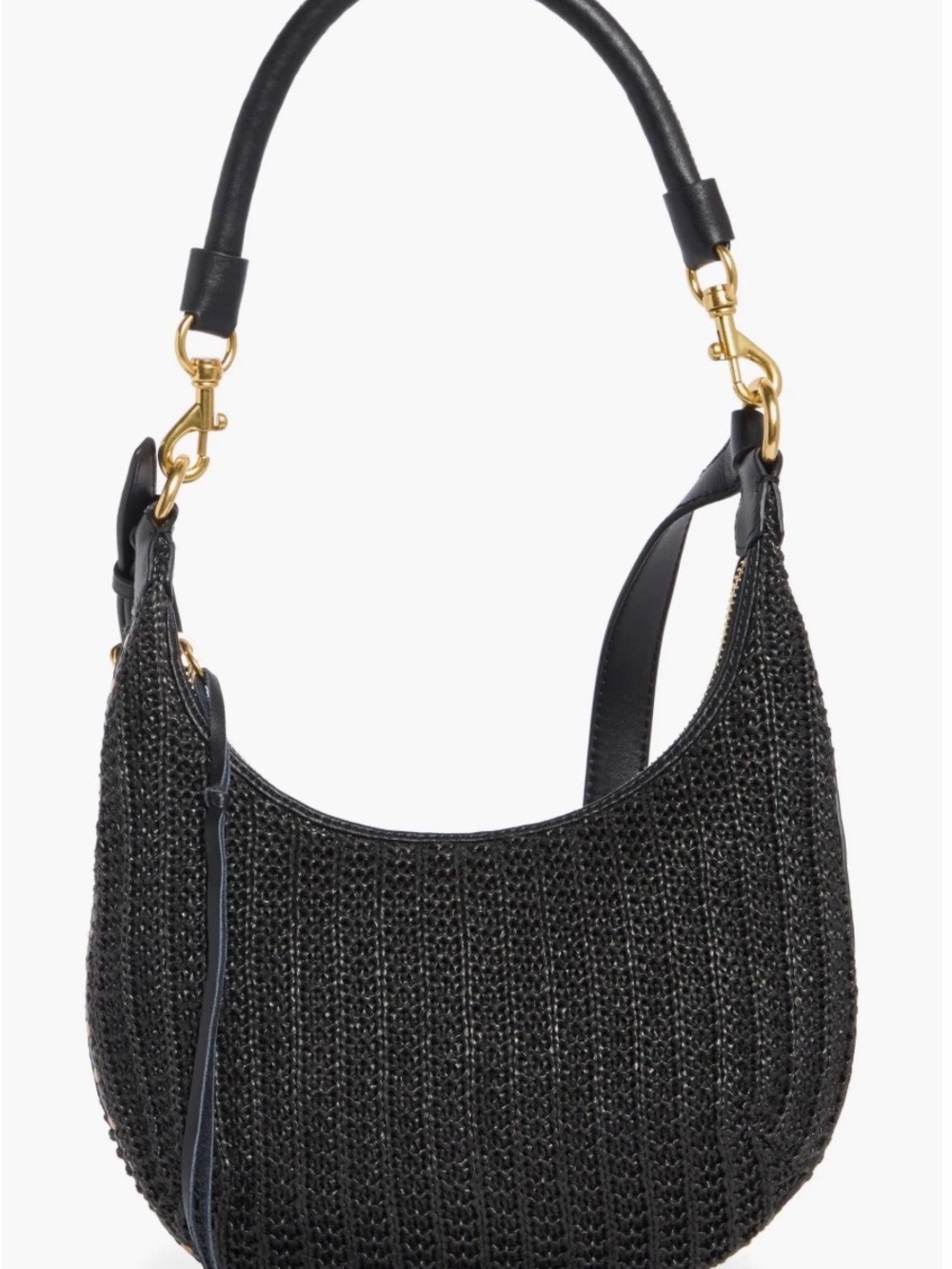 Rebecca Minkoff Darren Crescent Crossbody Bag Black Purse studded RYFBD072 NWT - Picture 5 of 11